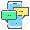 Mobiler Chat  Symbol