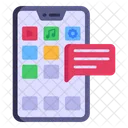 Mobiler Chat  Symbol