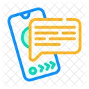 Mobiler Chat  Symbol