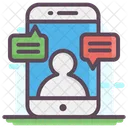 Mobiles Chatten  Symbol