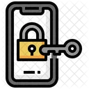 Handy-Schlossschlüssel  Symbol