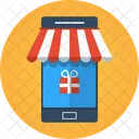 Handy Shop Geschaft Online Symbol