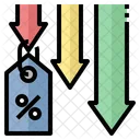 Hang Percent Arrows Icon