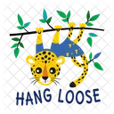 Hang Loose Leopard Animal Icon