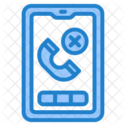 Hang Up Call Icon - Download in Colored Outline Style