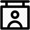 Hangend Brett Mannlich Symbol