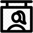 Hangend Brett Mannlich Symbol