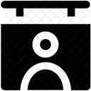 Hangend Brett Mannlich Symbol