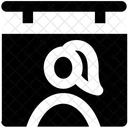 Hangend Brett Mannlich Symbol