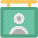 Hangend Brett Mannlich Symbol