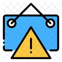 Hanging Caution Exclamation Mark Icon