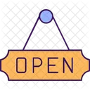 Hanging Board Open Sign Board Shop Board Icon