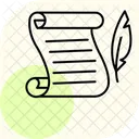 Hanging Scroll Minimal Outline Icon