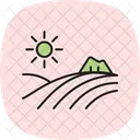 Landwirtschaft Am Hang Hang Landwirtschaft Symbol