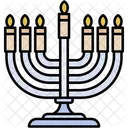 Hanoukka Menorah Juif Icône