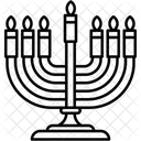 Hanoukka Menorah Juif Icône