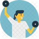 Fitnessstudio Gewichtheben Training Symbol