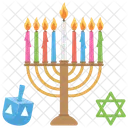 Hanukkah Estrela Moderno Ícone