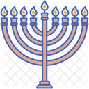 Hanukkah Judaico Menora Ícone