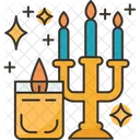 Hanukkah Candlelight Candelabra Icon