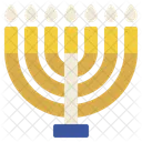Jewish Hanukkah Menorah Icon