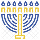 Jewish Hanukkah Menorah Icon