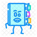 Happy Book Character Icon