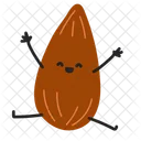 Happy Almond Jumping Icon