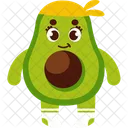 Avocado Cheerful Fruit Icon