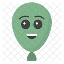 Happy Balloon Face Balloon Face Emoticon Icon