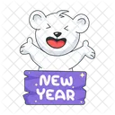 New Year Happy New Year New Year Board Icon