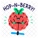 Happy Berry Playing Fruit Icon