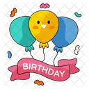 Birthday Balloons Celebration Fun Icon