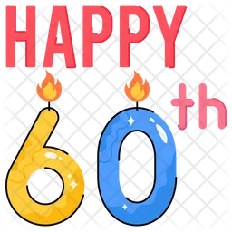 Happy birthday 60th  Icon
