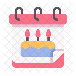 Happy birthday calendar  Icon