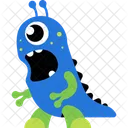 Happy Blue Monster  Icon