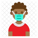 Happy Boy With Mask  Icon