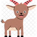 Happy Brown Goat  Icon