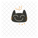 Happy Cat Emotion Emoji Face Icon