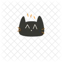 Happy Cat Emotion Emoji Face Icon