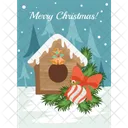 Happy Christmas Card Icon