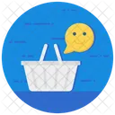 Happy Customer Shopping Basket Shopping Satisfaction Icon