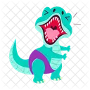 Dinosaur Stickers Dinosaur Cartoon Dinosaur Mascot Icon