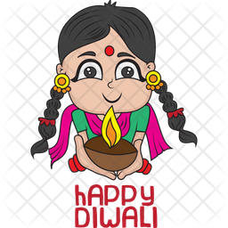 Happy diwali Icon - Download in Sticker Style
