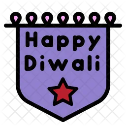 Happy Diwali Sign  Icon