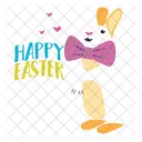 Happy Easter Bunny Rabbit Icon