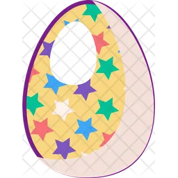 Happy Easter Chicken Decorated Egg  Icon