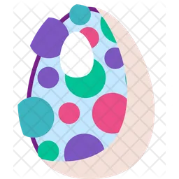 Happy Easter Chicken Decorated Egg  Icon