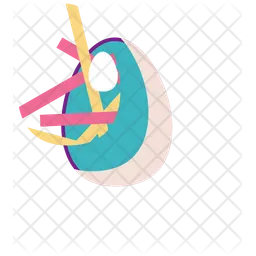 Happy Easter Chicken Decorated Egg  Icon