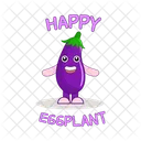 Happy eggplant  アイコン
